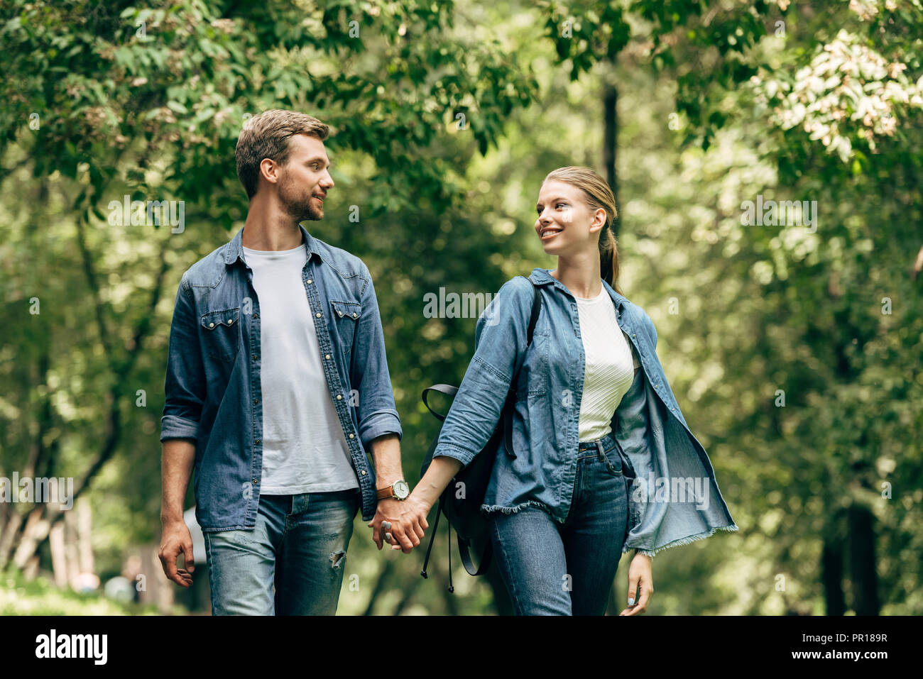couple denim shirts