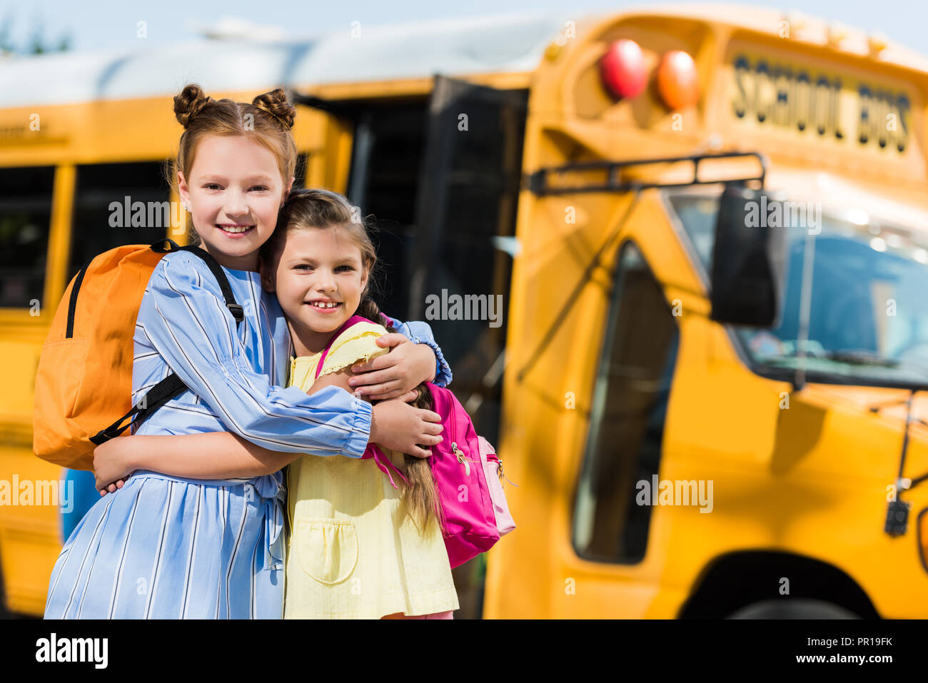 Schoolgirls Bus
