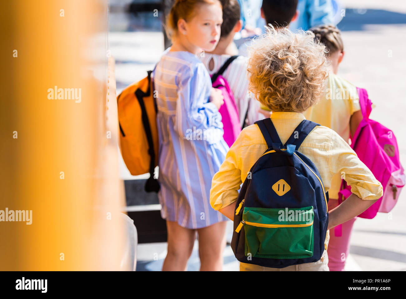 School girls friends rear view hi-res stock photography and images - Alamy