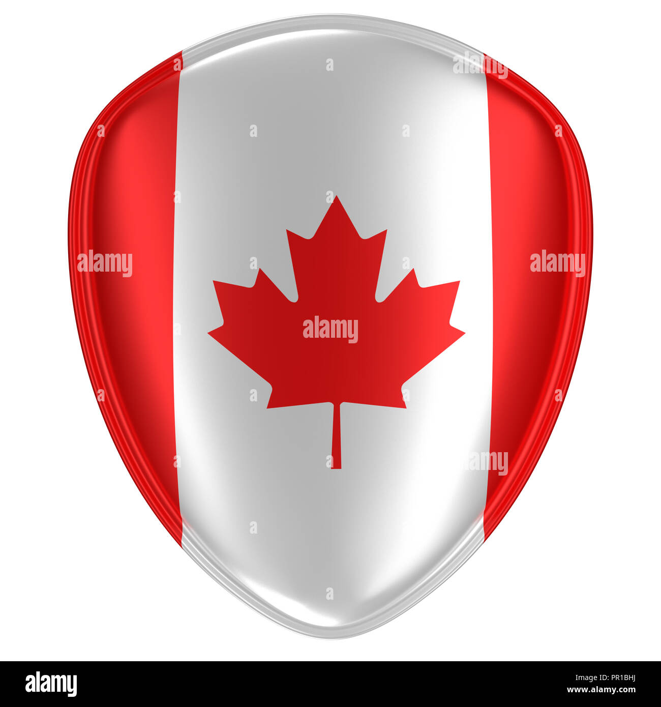 3d rendering of a Canada flag icon on white background Stock Photo - Alamy