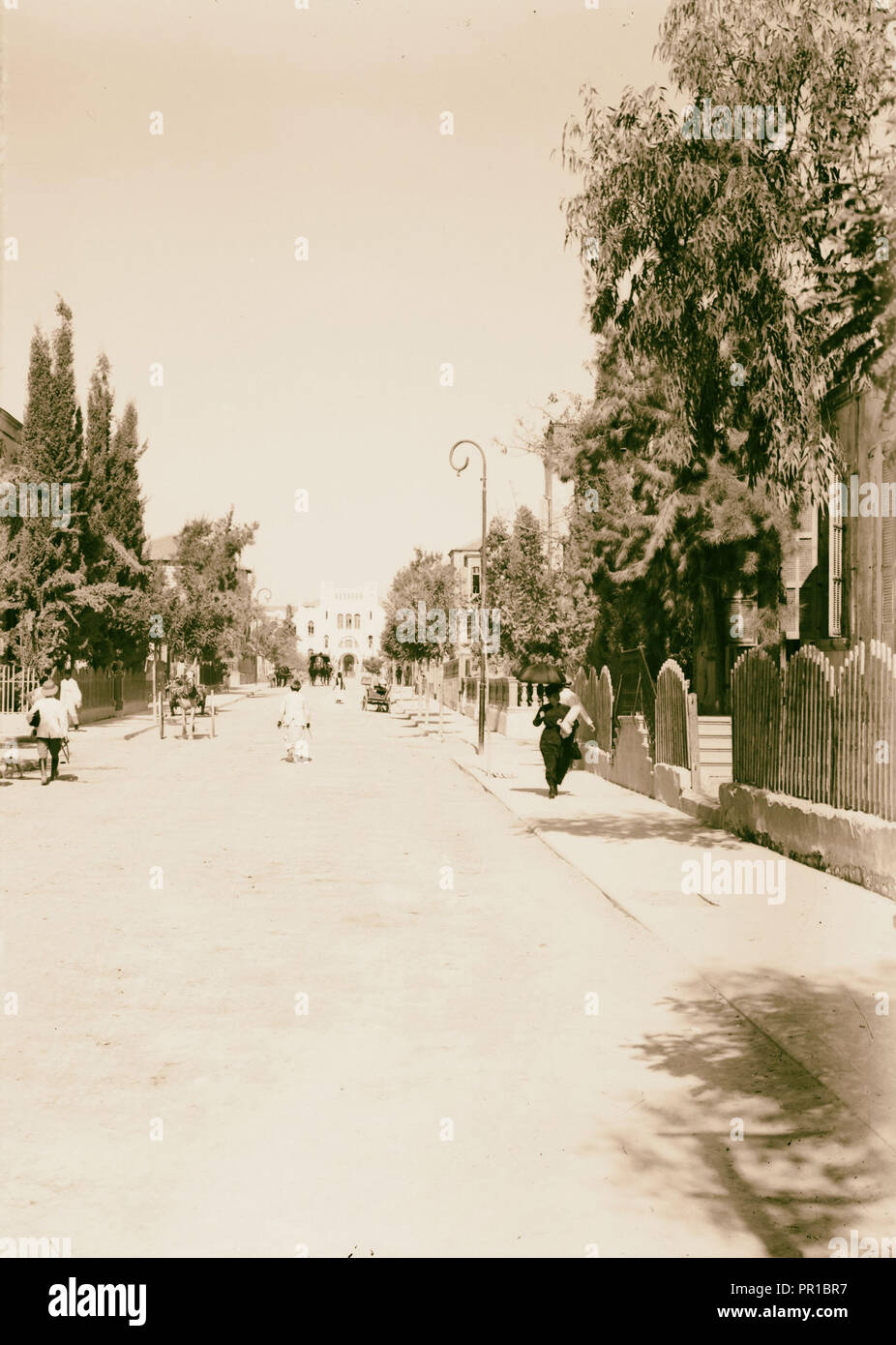 Jewish colonies and settlements. Tel Aviv. Herzl Avenue. 1920, Israel, Tel Aviv Stock Photo
