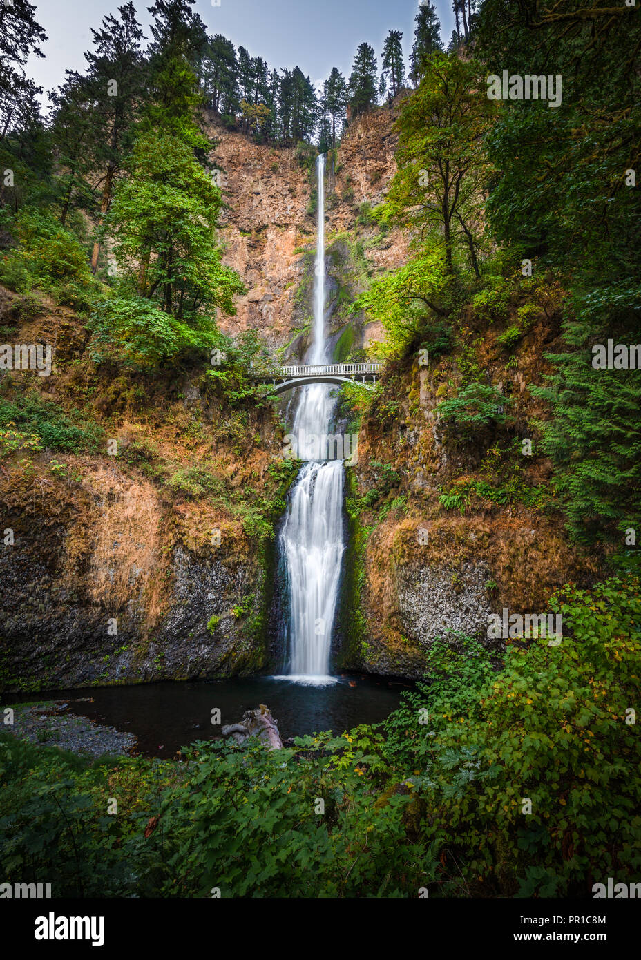 Multnomah Falls is a waterfall located in the Columbia River