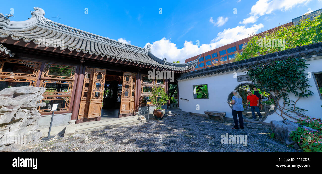 Portland, Oregon - Sep 21, 2018 : Lan Su Chinese Garden in summer season Stock Photo