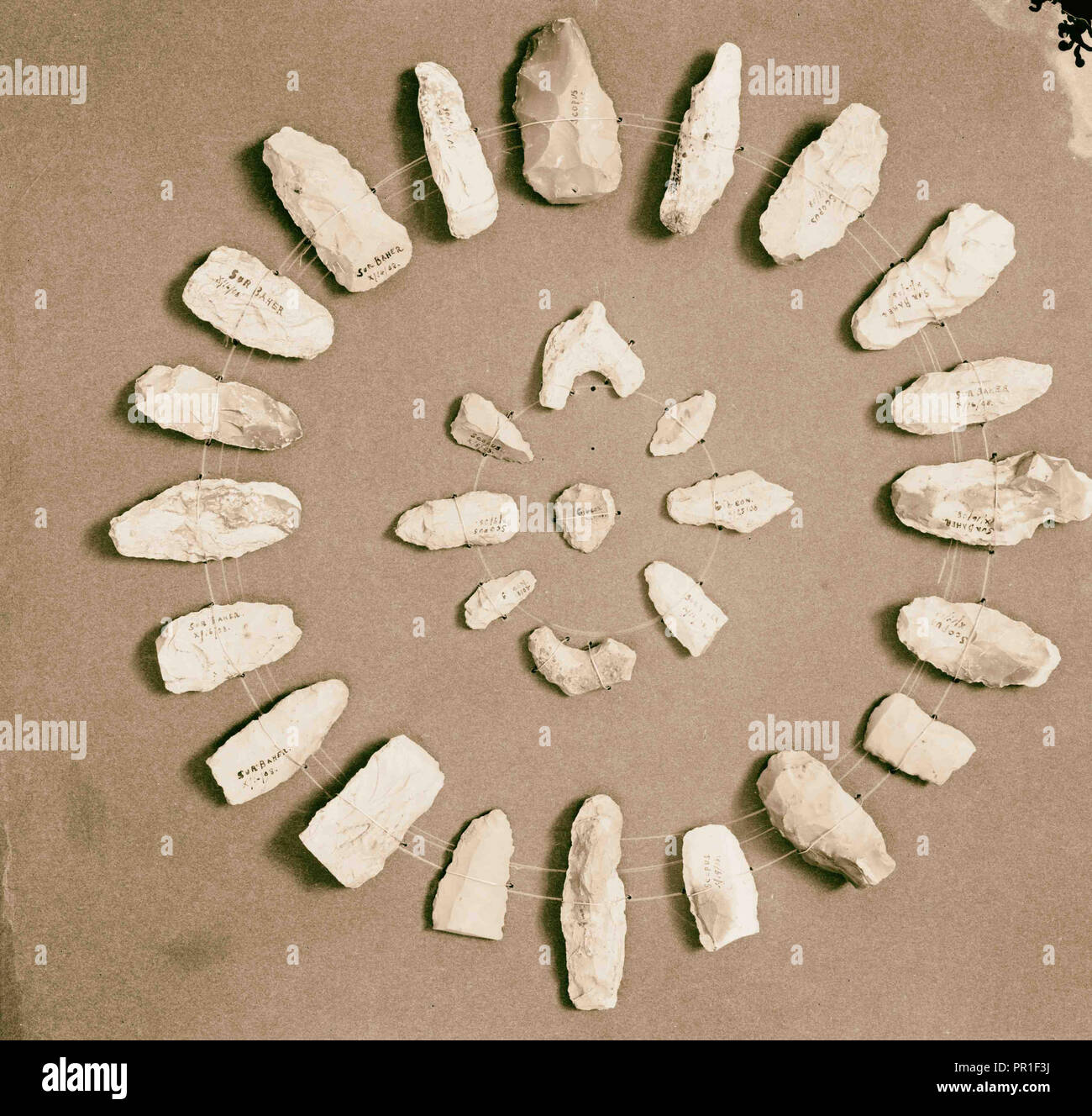 Collection of flints, Middle East Stock Photo