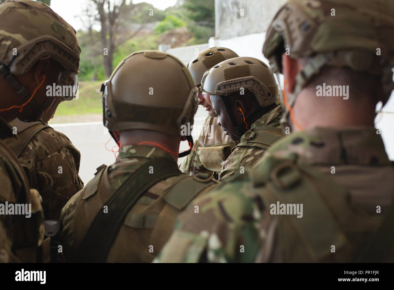 Military soldiers training during military training Stock Photo