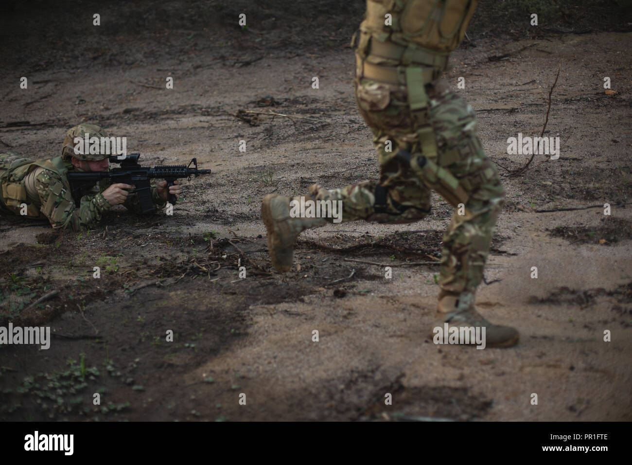 Military soldiers training during military training Stock Photo