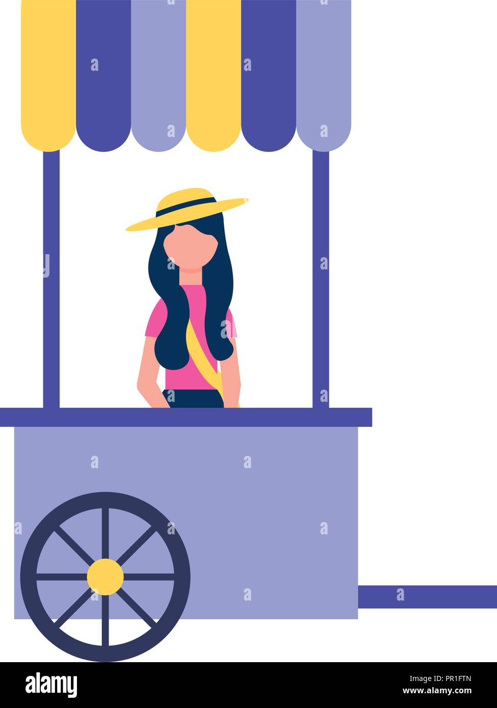 Girl vendor Stock Vector Images - Alamy