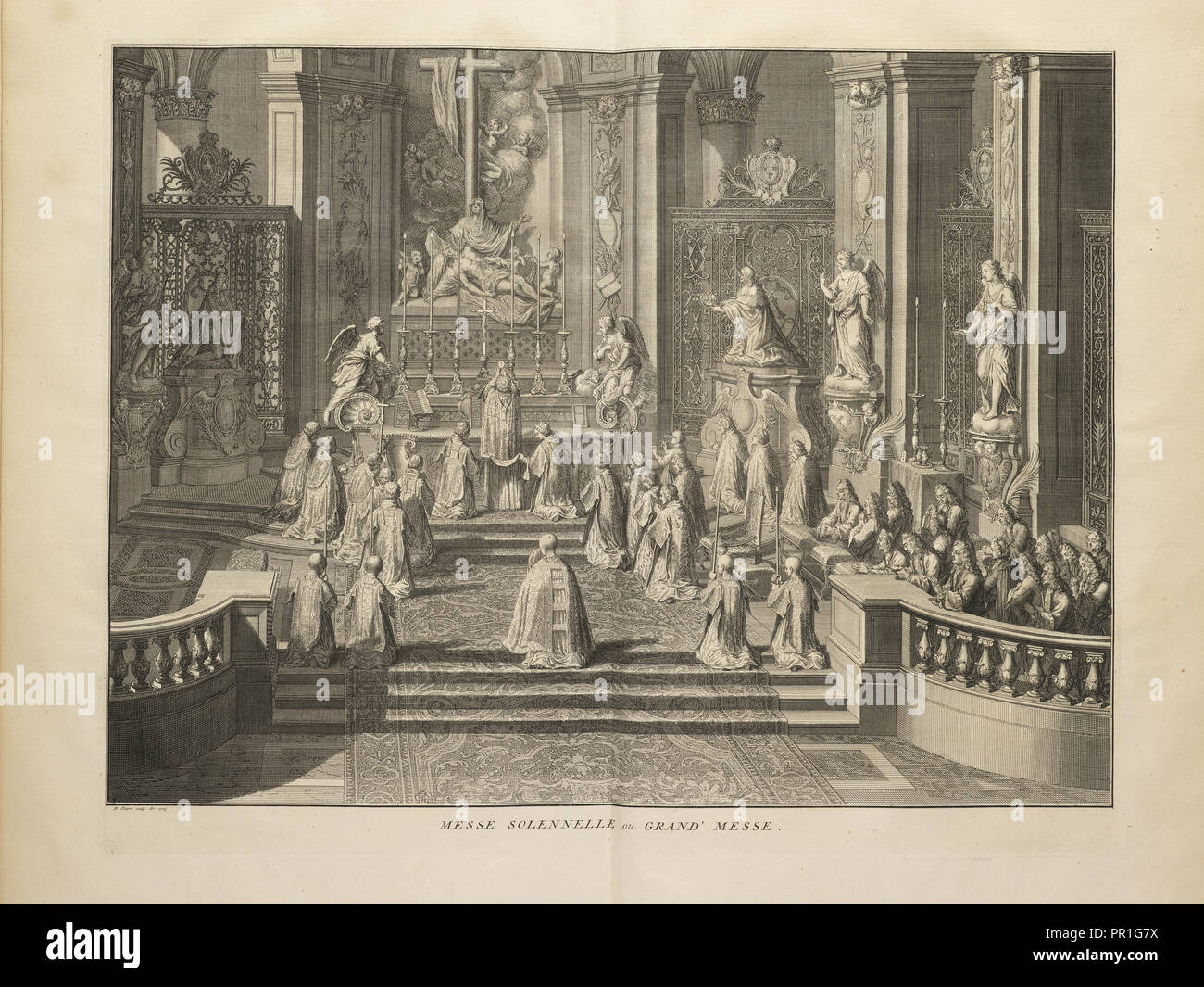 Messe solennelle, ou, Grand messe, Ceremonies et coutumes religieuses de tous les peuples du monde, Picart, Bernard, 1673-1733 Stock Photo