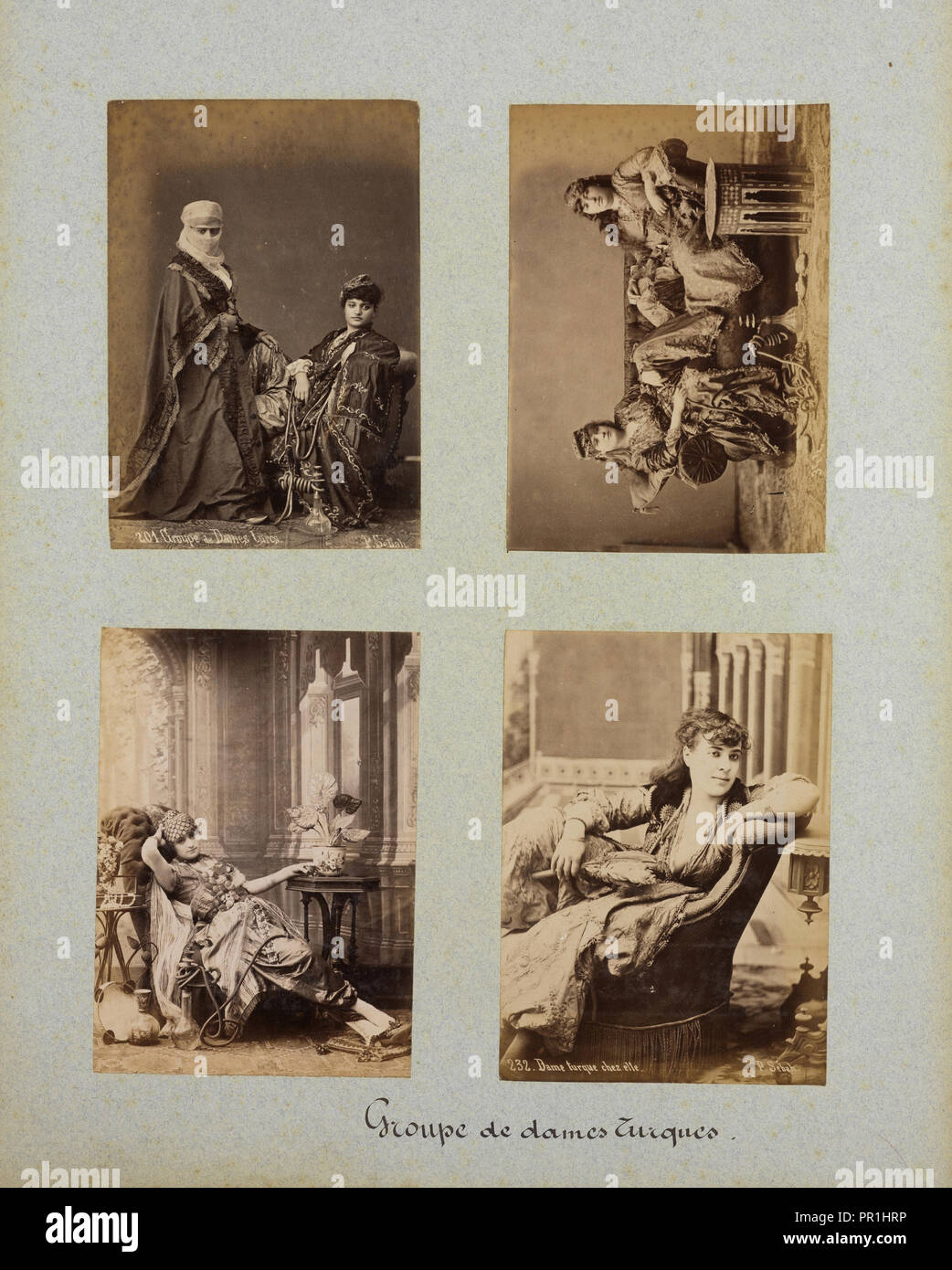 Groupe de dames, collection of photographs of the Ottoman Empire and the Republic of Turkey Stock Photo