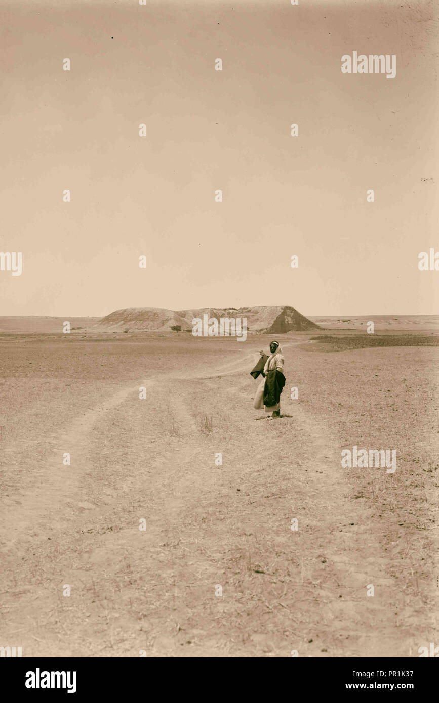 Excavations. Tell Jemmeh (Gerar). Tell Jemmeh of ancient Gerar. Mound west of Beersheba. 1920