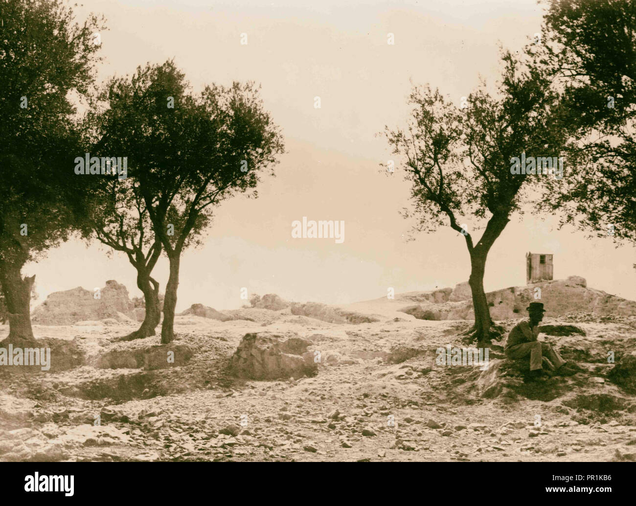 Ash heaps from the Temple sacrifices. 1898, Jerusalem, Israel Stock