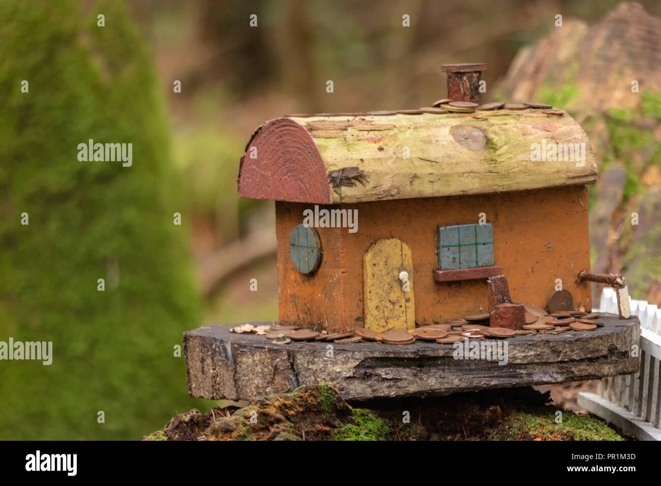 fairy house in the woods Stock Photo Alamy