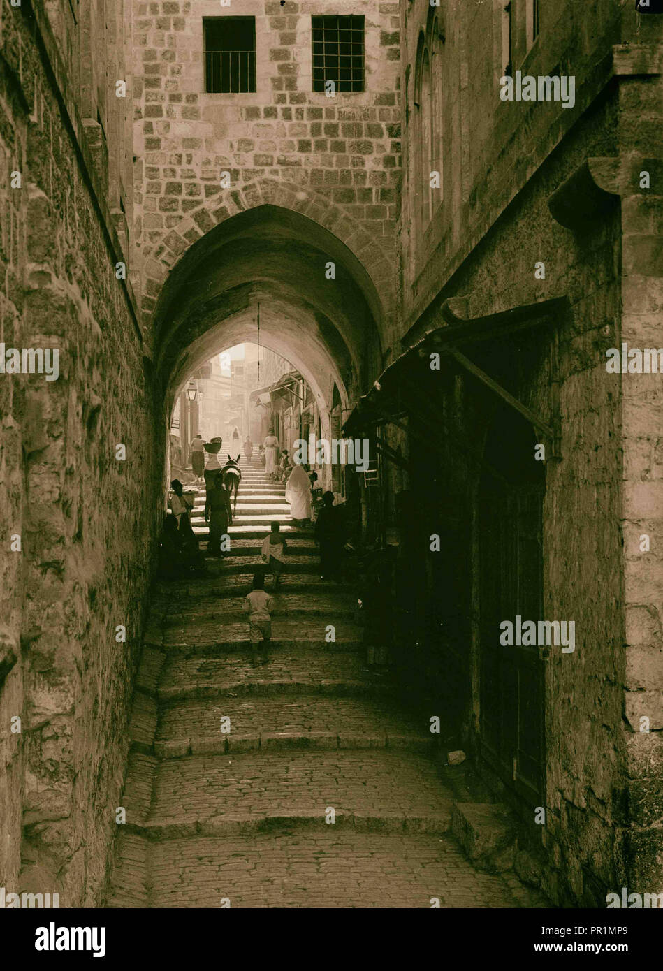 The Via Dolorosa. Jerusalem. Eighth Station of the Cross. (Typical