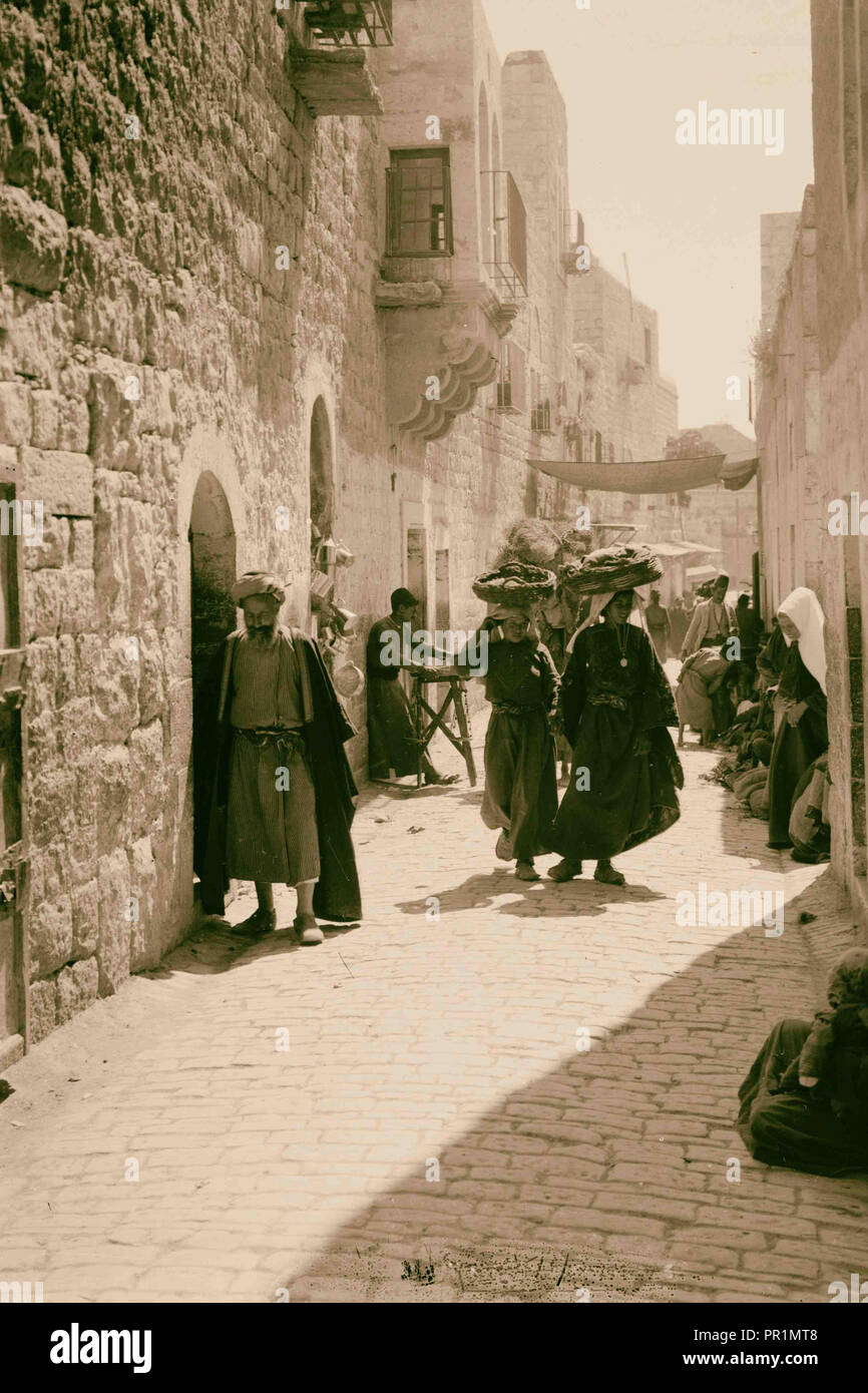 Street scene. (Street leading to the Church of the Nativity). 1898