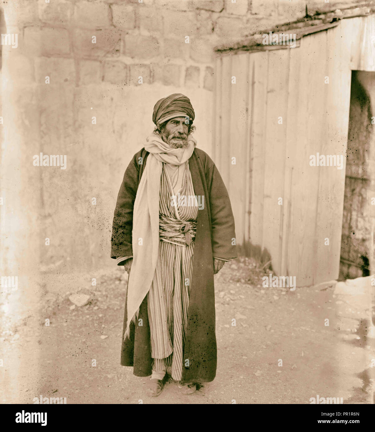 Mohammedan, Muslim sheikh American Colony, Jerusalem. 1898, Israel Stock Photo