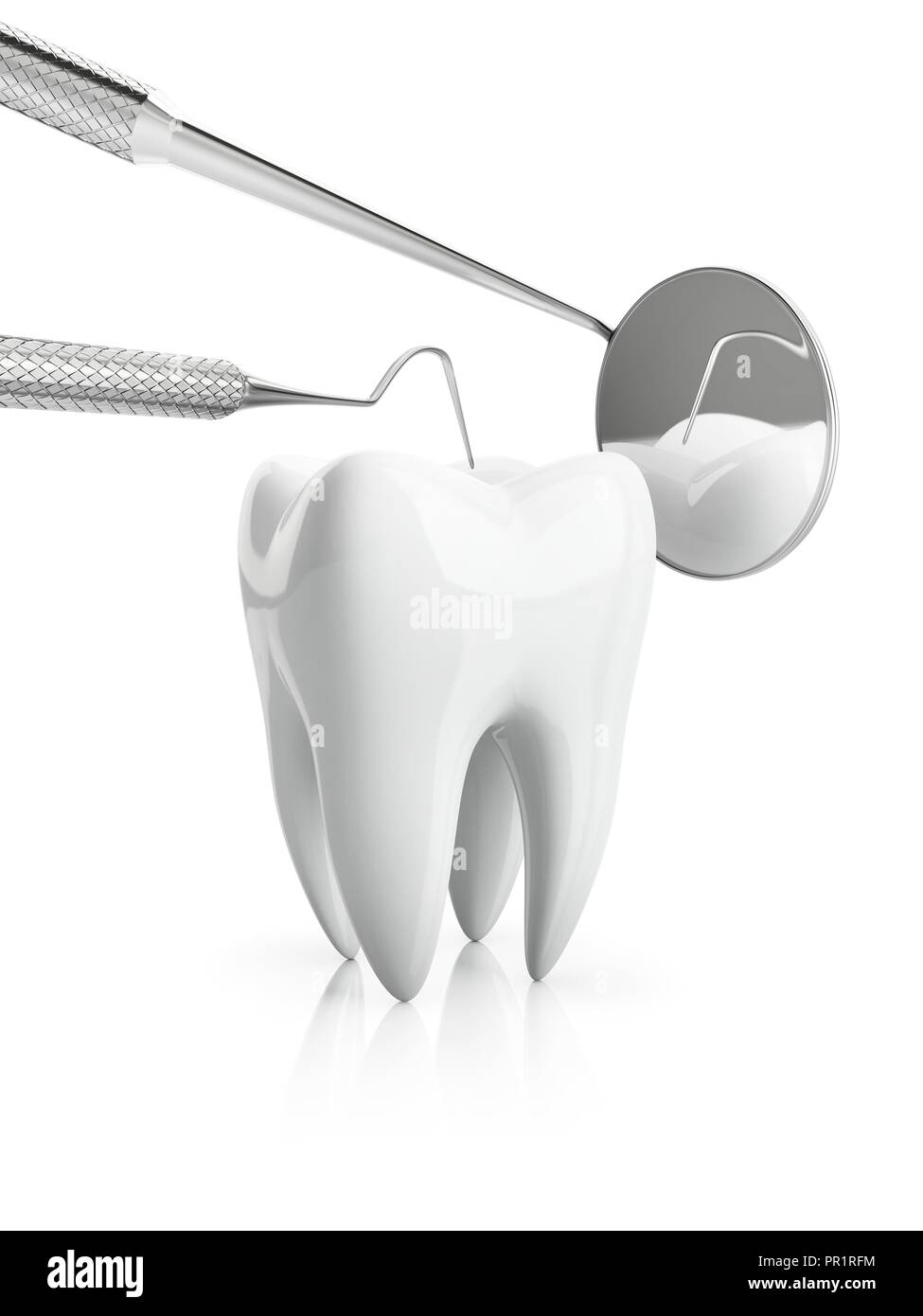 Dental treatment, conceptual illustration. Stock Photo