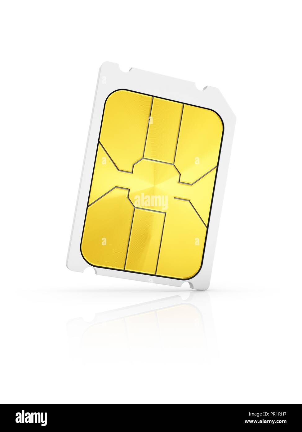 Blank Nano-SIM card, illustration. Stock Photo