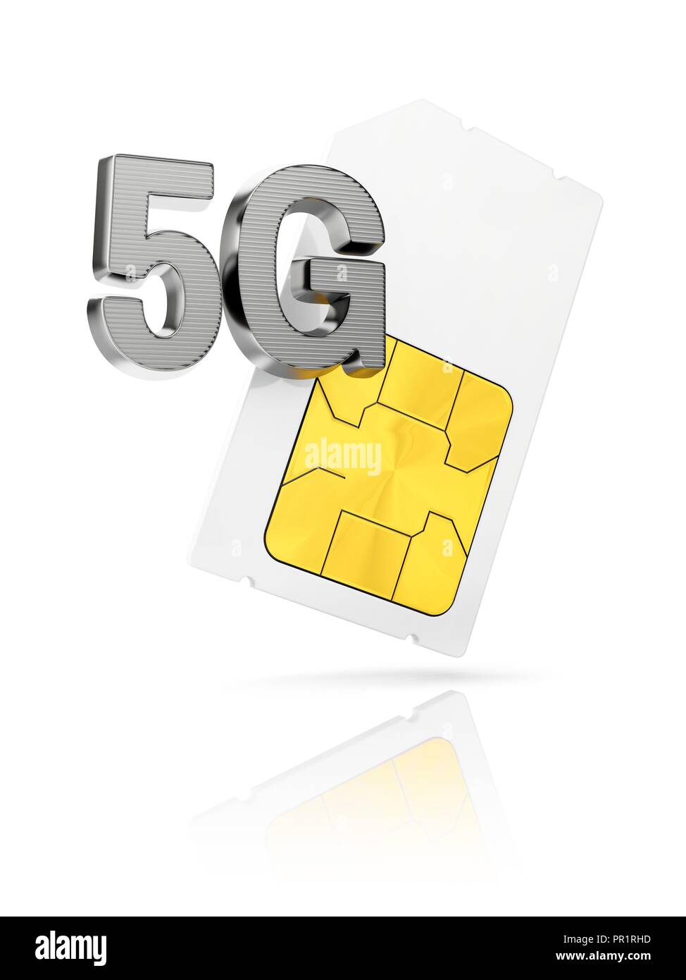 5G sim-card, illustration. Stock Photo