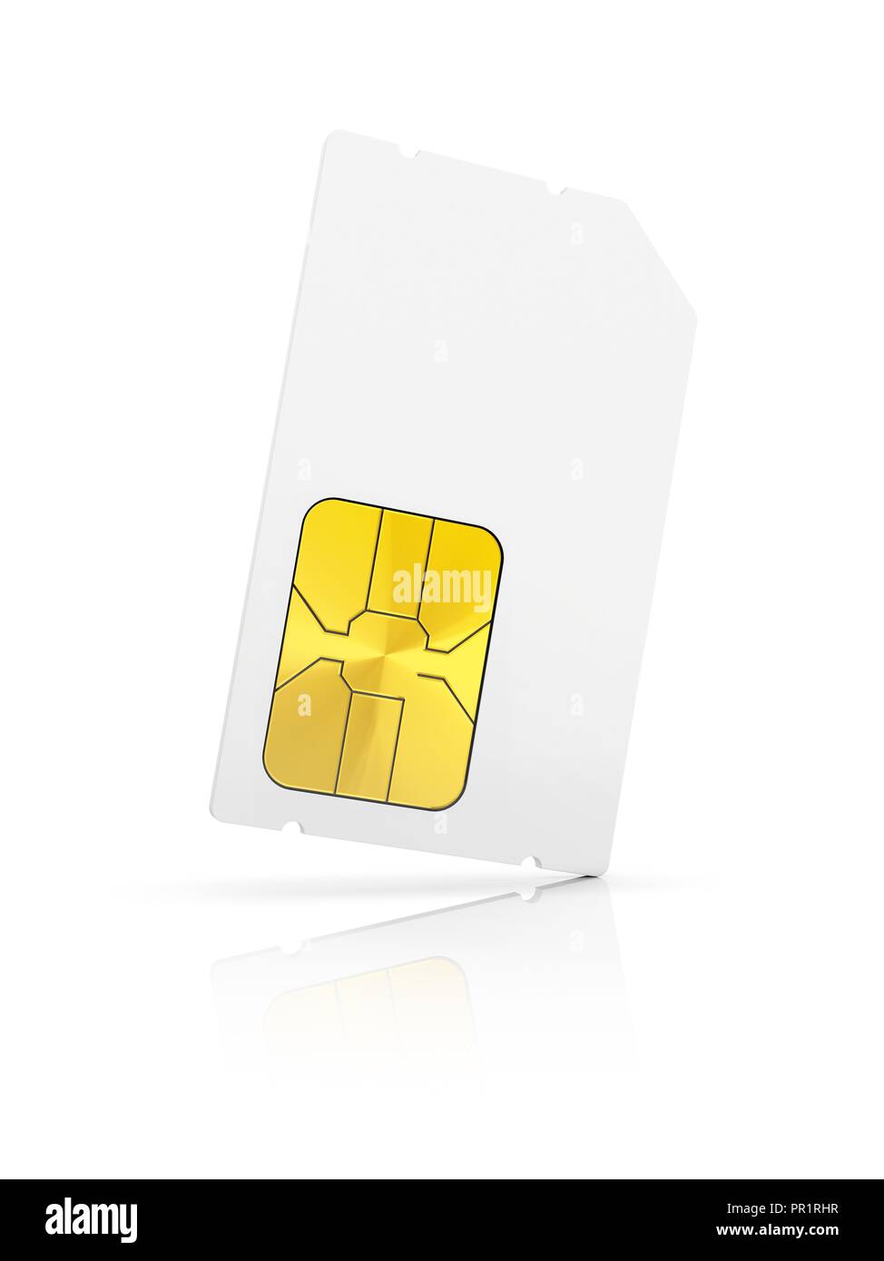 Blank Mini-SIM card, illustration. Stock Photo