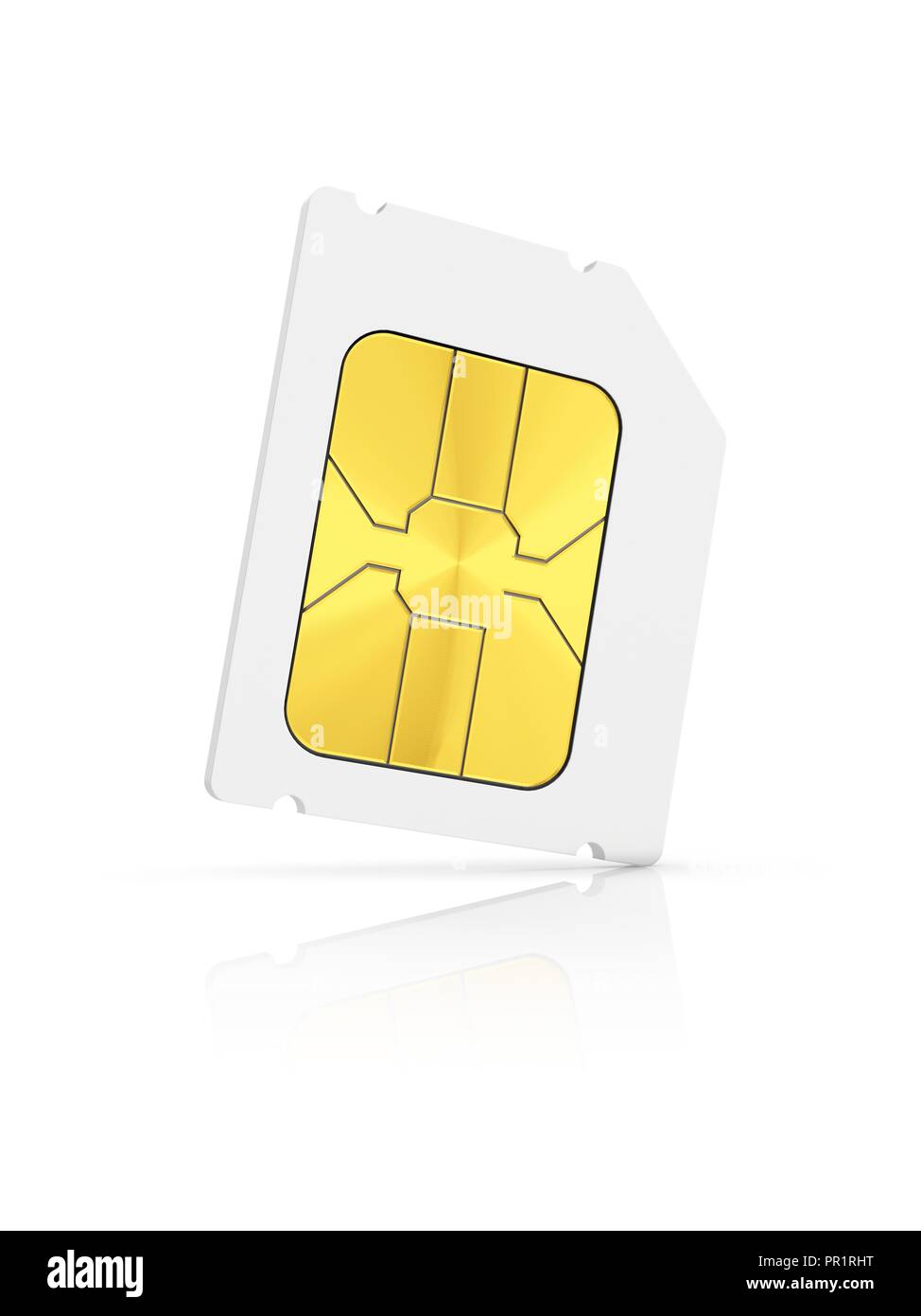 Blank Micro-SIM card, illustration Stock Photo