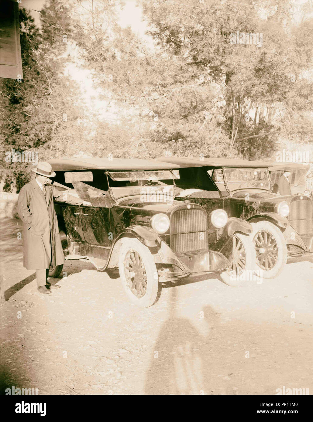 New Dodge autos in Jerusalem. 1920, Jerusalem, Israel Stock Photo