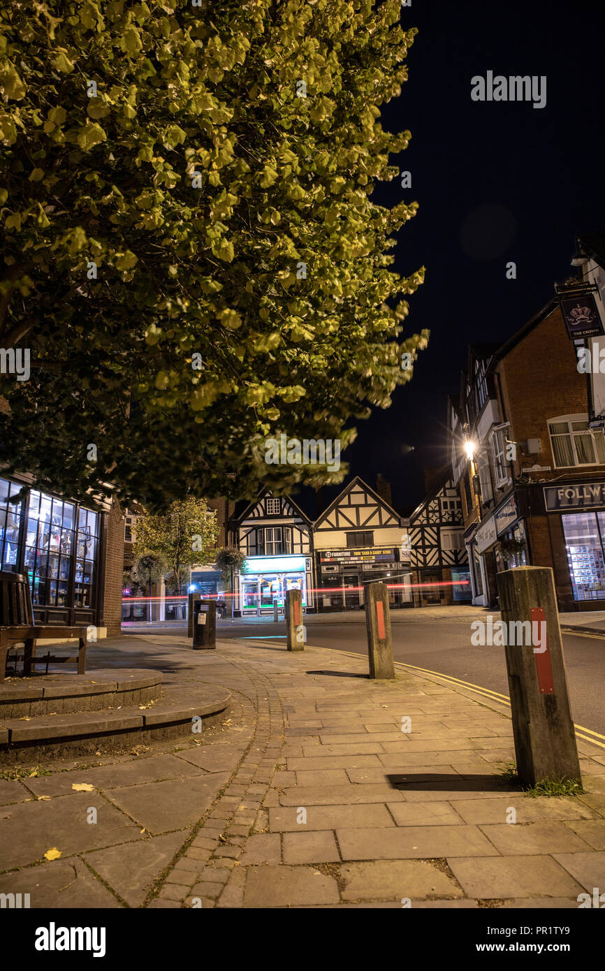 Market Drayton at Night Stock Photo Alamy