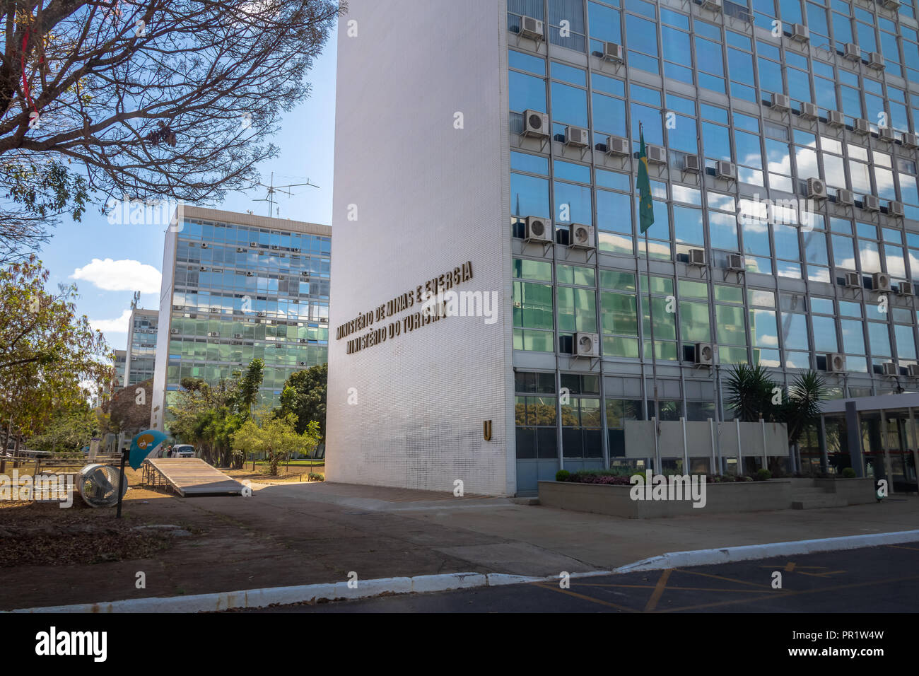 Ministry of Mines and Energy and Ministry of Tourism Building - Brasilia, Distrito Federal, Brazil Stock Photo