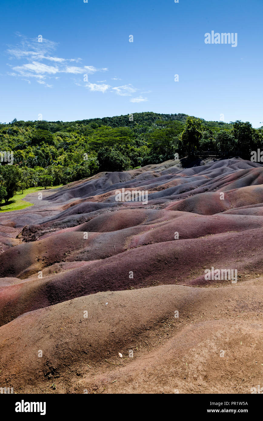 Mauritius, Seven coloured Earths, Chamarel Stock Photo