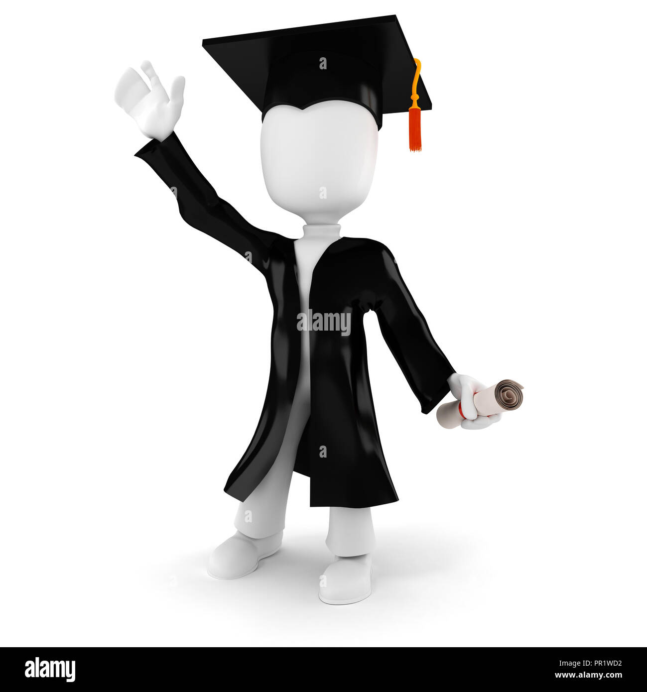 3d man student graduation Stock Photo Alamy