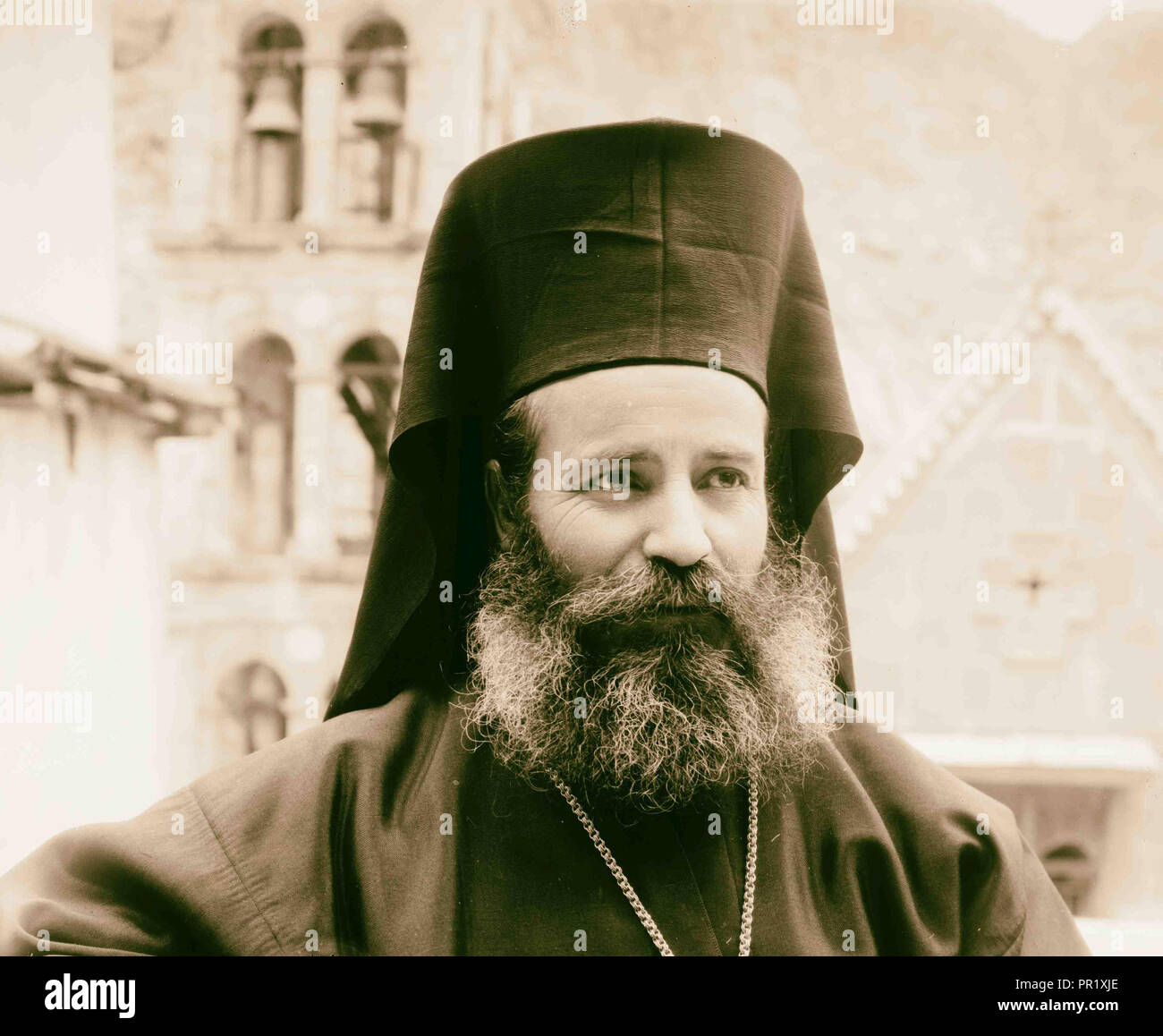 Greek Orthodox priest at St. Catherine's Monastery in the Sinai holding