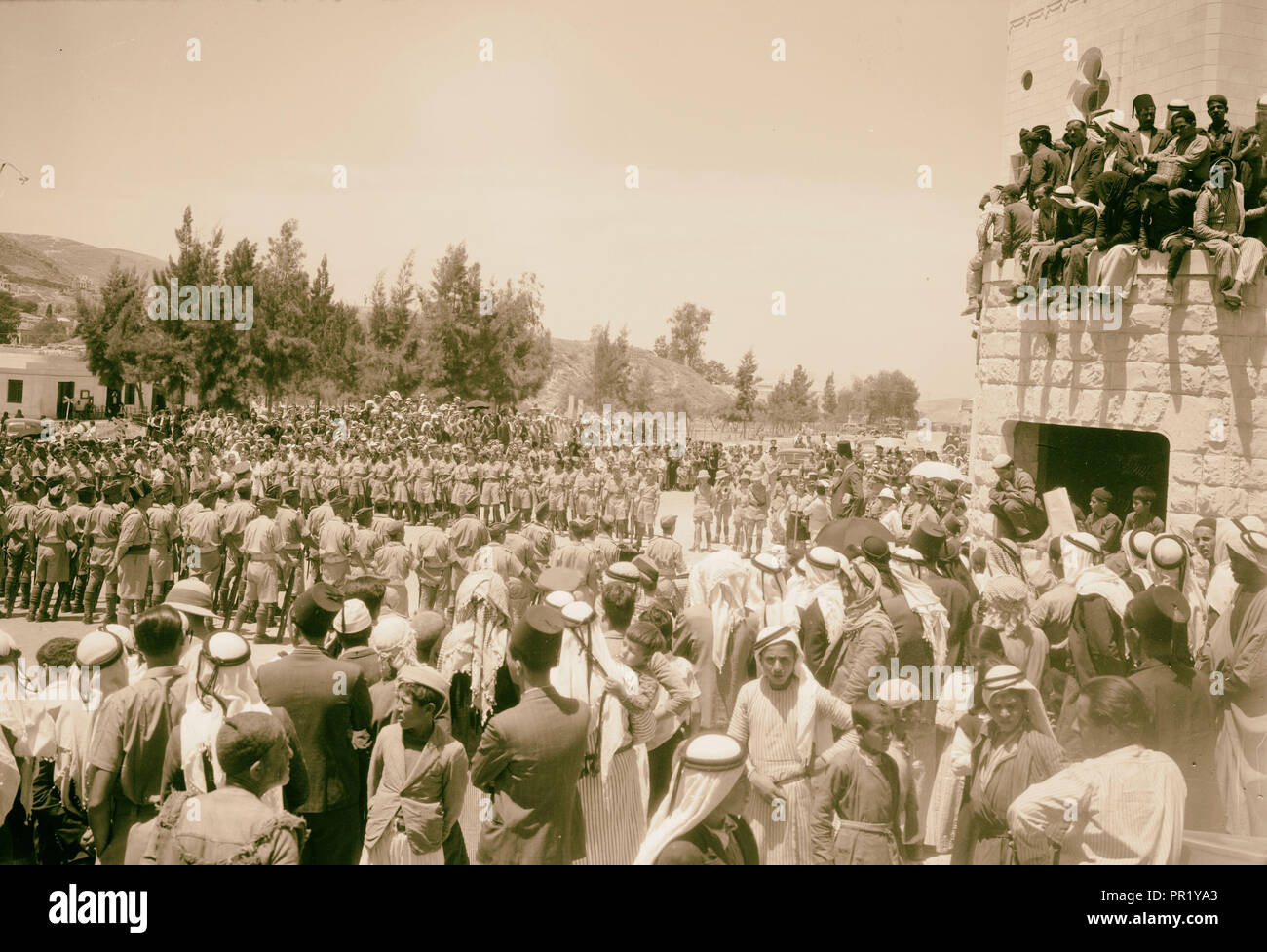 Arab recruits in Nablus, Middle East, May 6, '41. 1941, West Bank ...