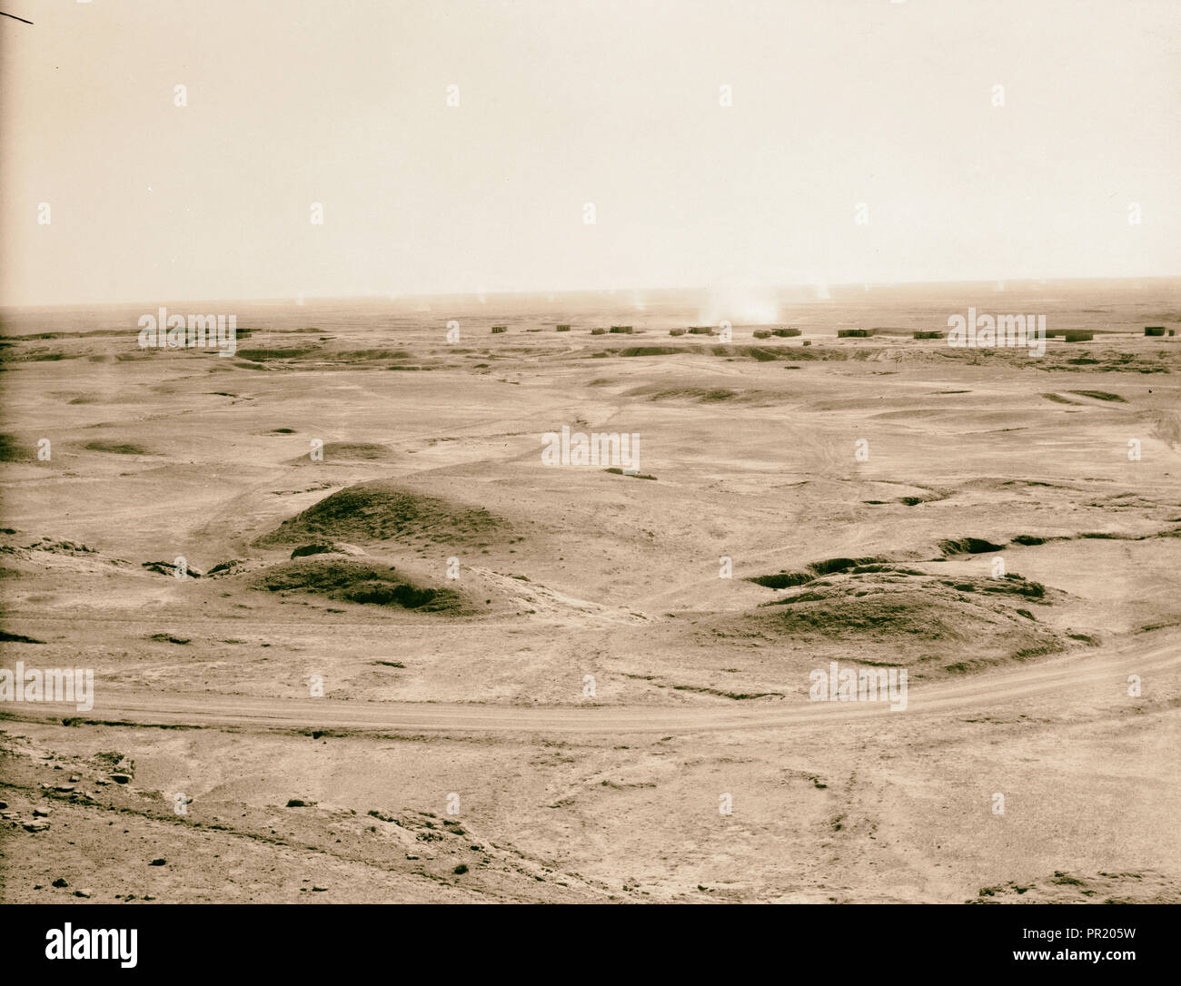 Iraq. Typical desert whirlwinds. A series of them between Kirkuk and Baghdad. 1932, Iraq, Karkuk Stock Photo