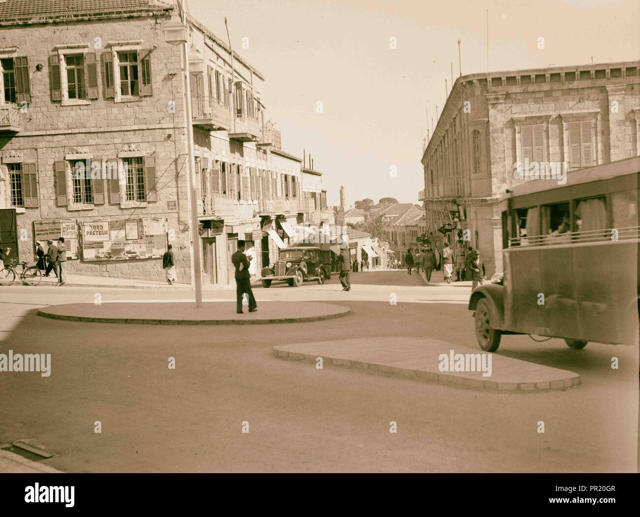 Jaffa Road, Jerusalem. Looking down from general Post Office, 1937