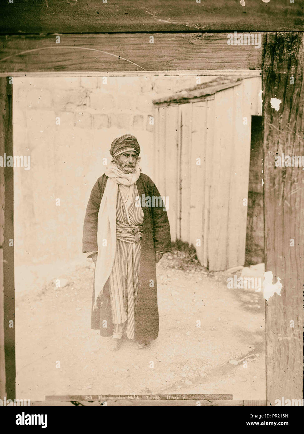 Mohammedan, Muslim sheikh. 1900, Middle East, Israel Stock Photo