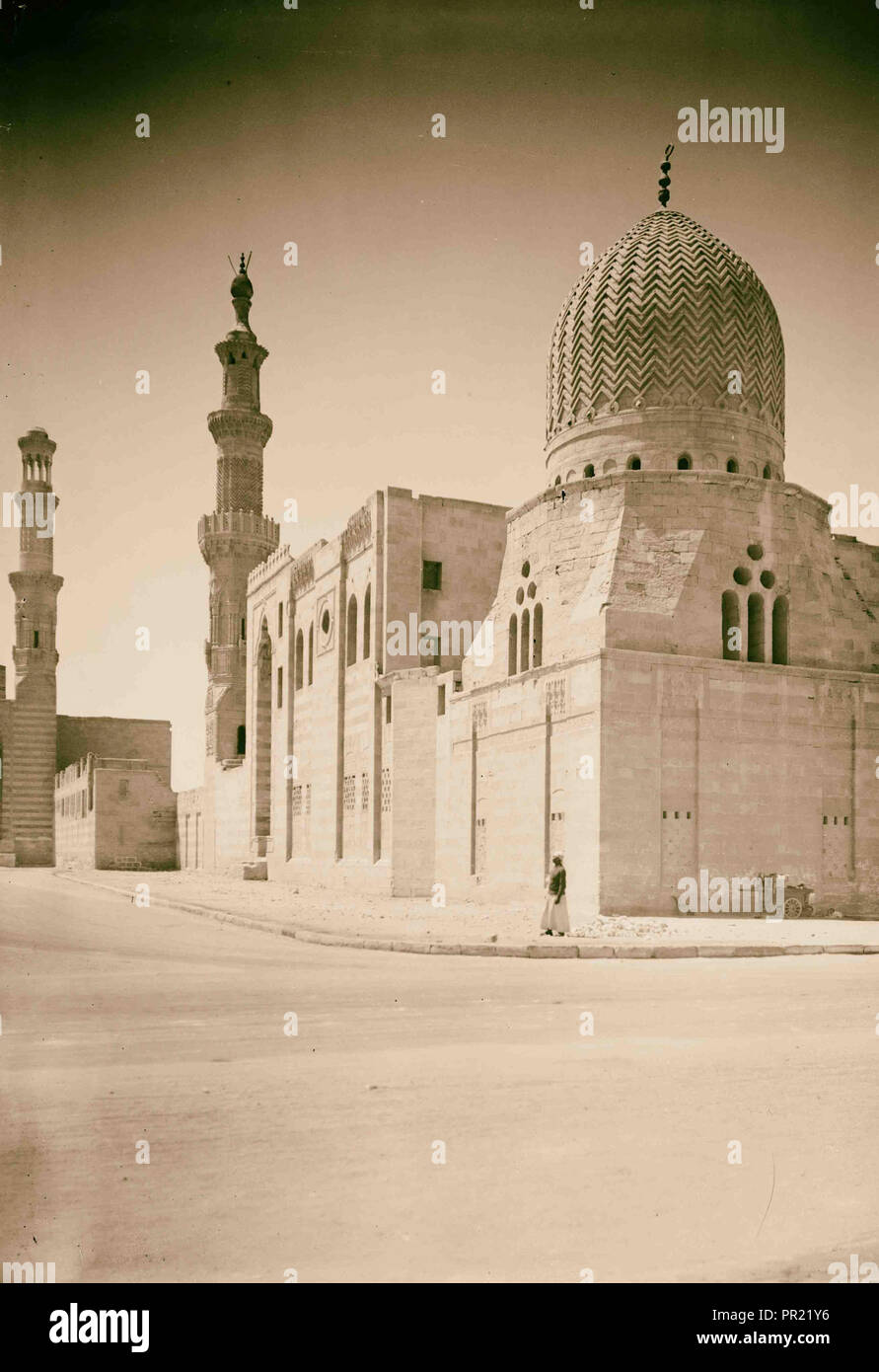 Egypt. Cairo. Tomb-mosque of Sultan el-Ashraf. Closer view; [Another view of the tomb-mosque of Sultan el-Asraf]. 1934, Egypt Stock Photo