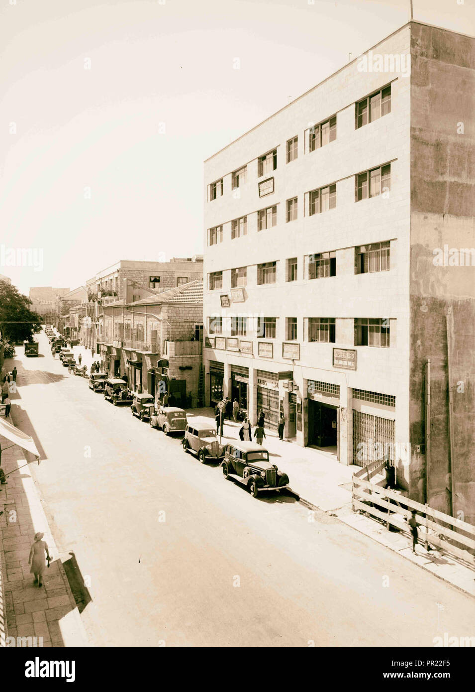 Kawas building, Mamillah Rd. 1938, Jerusalem, Israel Stock Photo