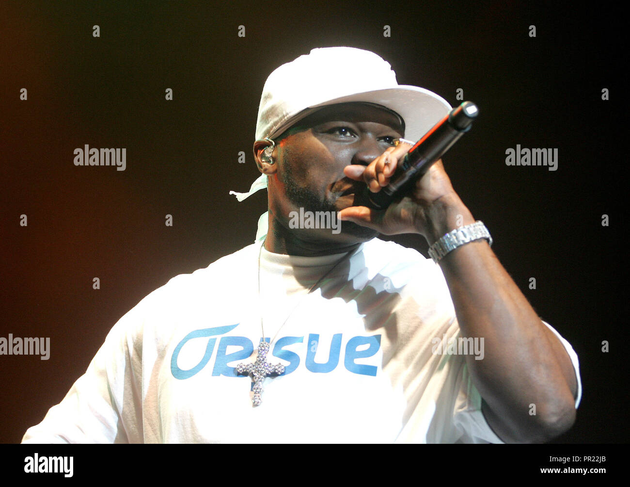 50 Cent (Curtis Jackson) performs in concert at the Fillmore Miami Beach at the Jackie Gleason Theater in Miami Beach on June 15, 2010. Stock Photo