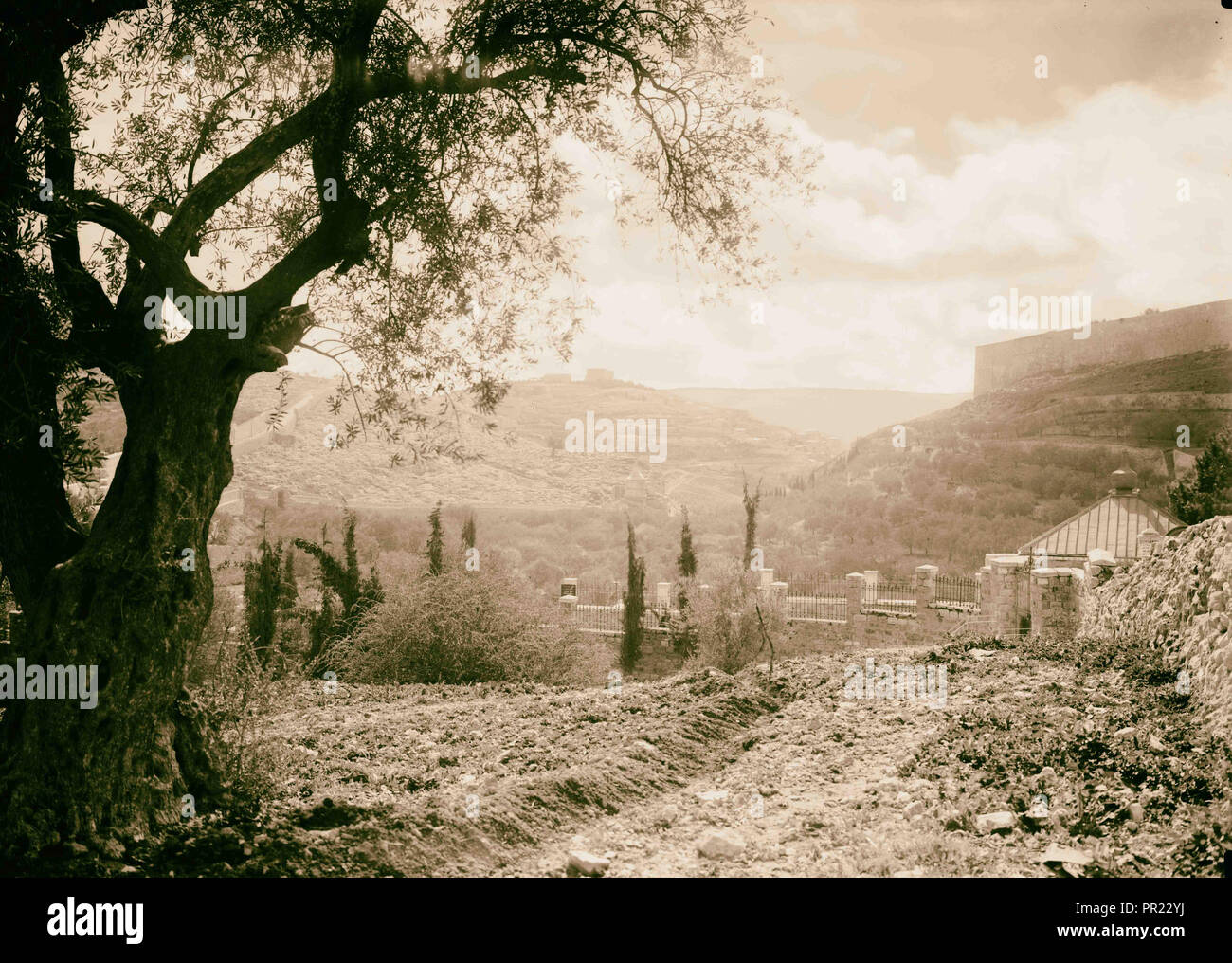 Valley of Jehoshaphat. 1934, Jerusalem, Israel Stock Photo