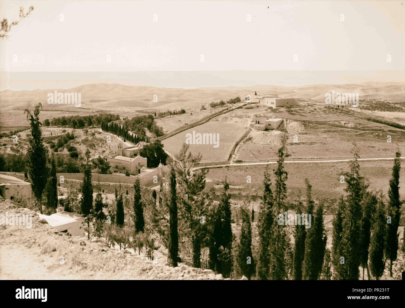 Bethphage & mountains of Moab. Closer view. 1934, Jerusalem, Israel
