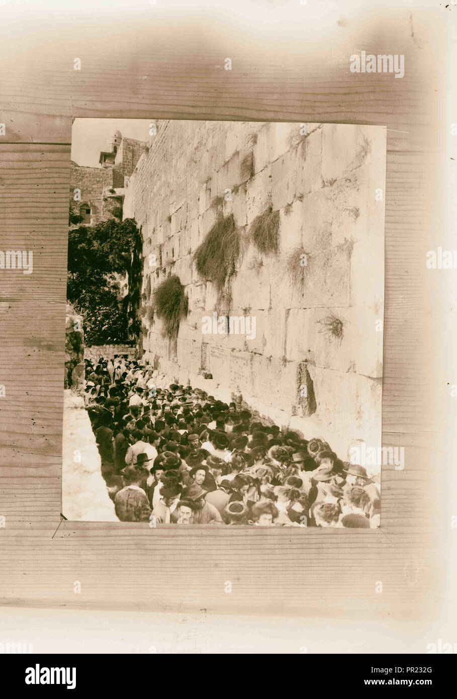 Jews Wailing Wall. Day of Atonement. 1934, Jerusalem, Israel Stock Photo