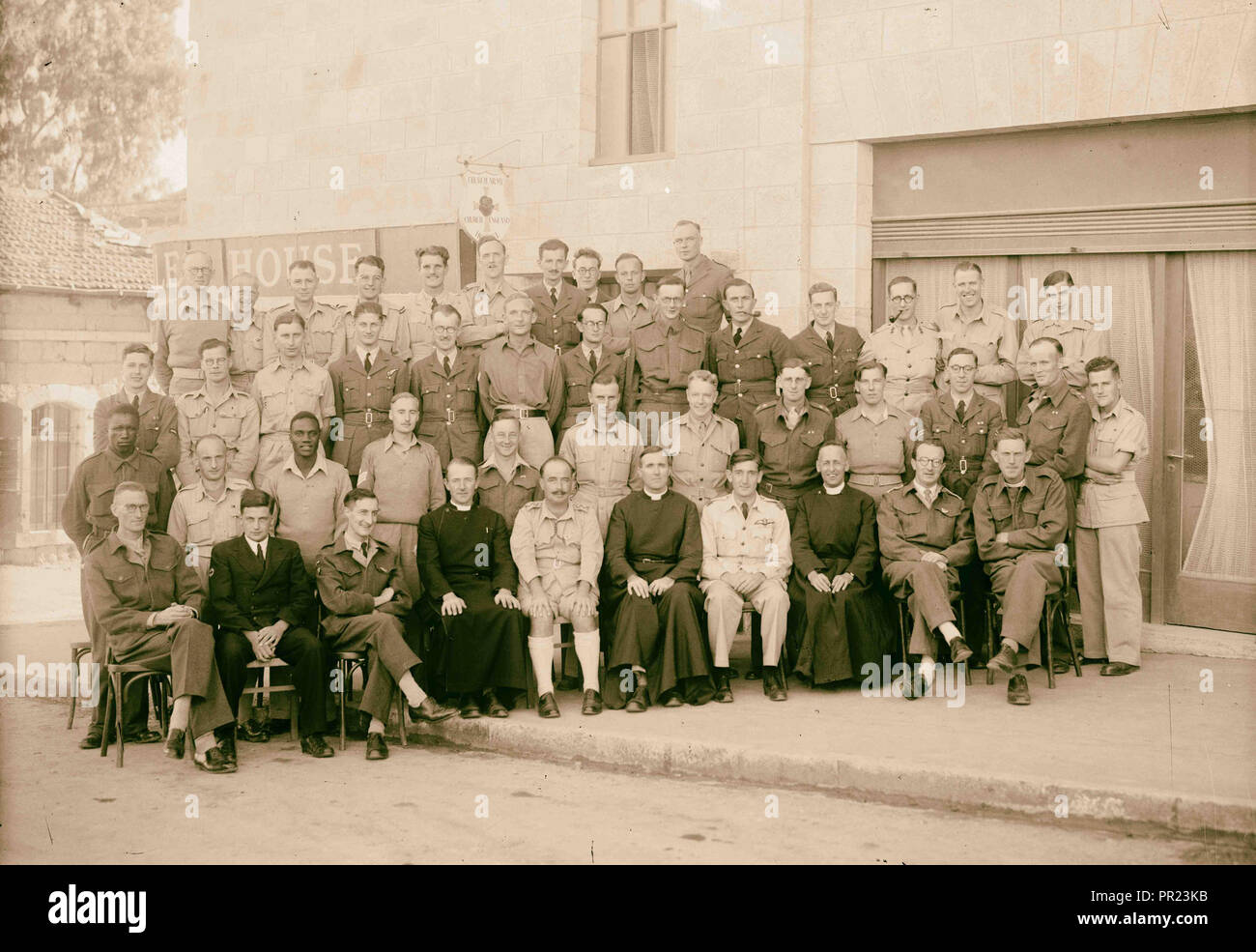 Ordination group at church army. Nov. 10, 1944, Middle East, Israel Stock Photo