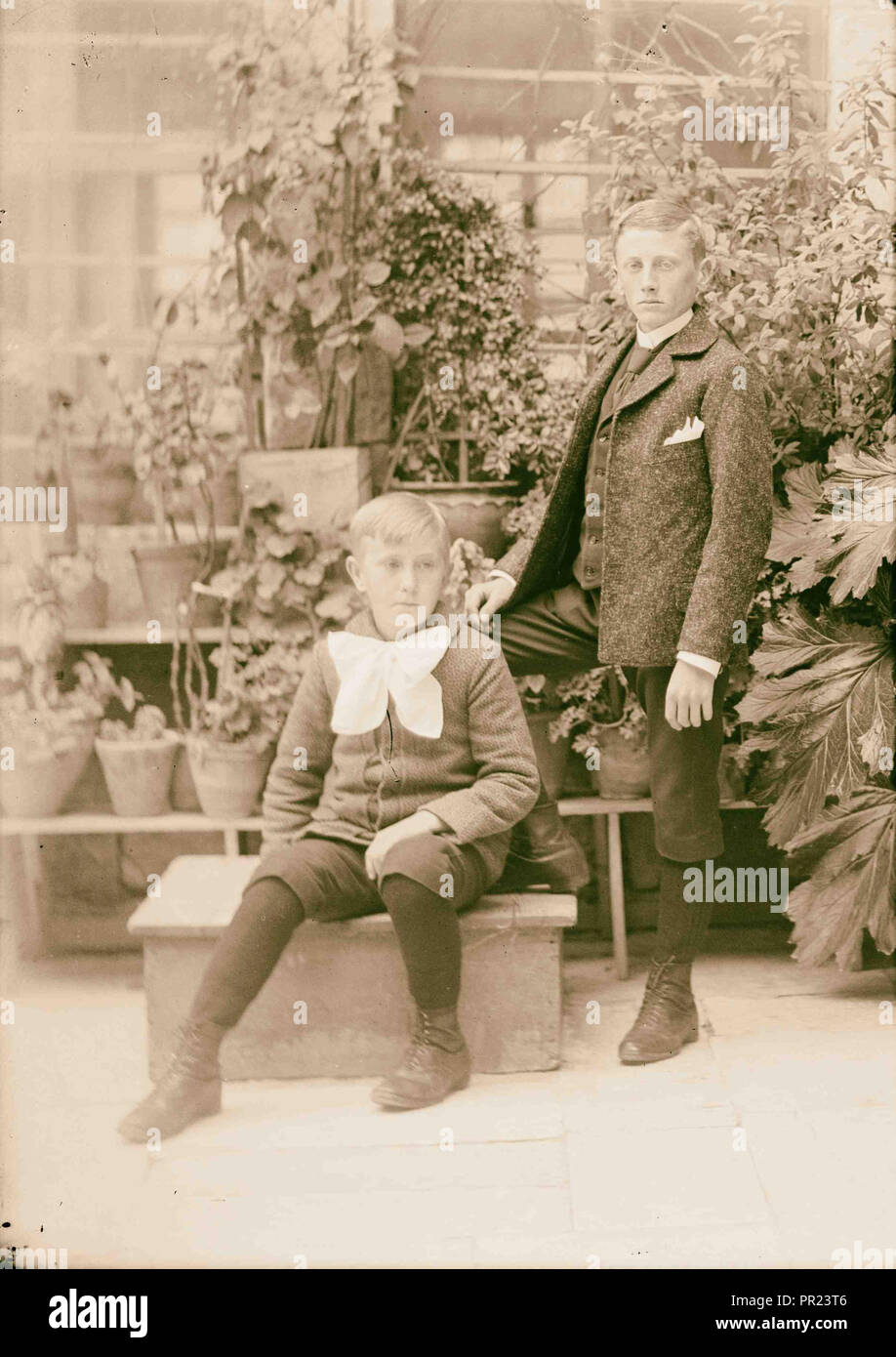 Eric and Olaf Matson. 1898, Jerusalem, Israel Stock Photo