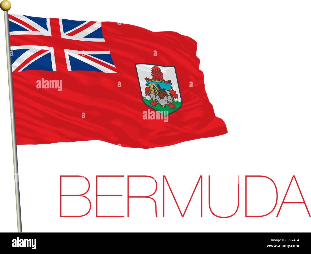 Bermuda flag, vector illustration Stock Vector