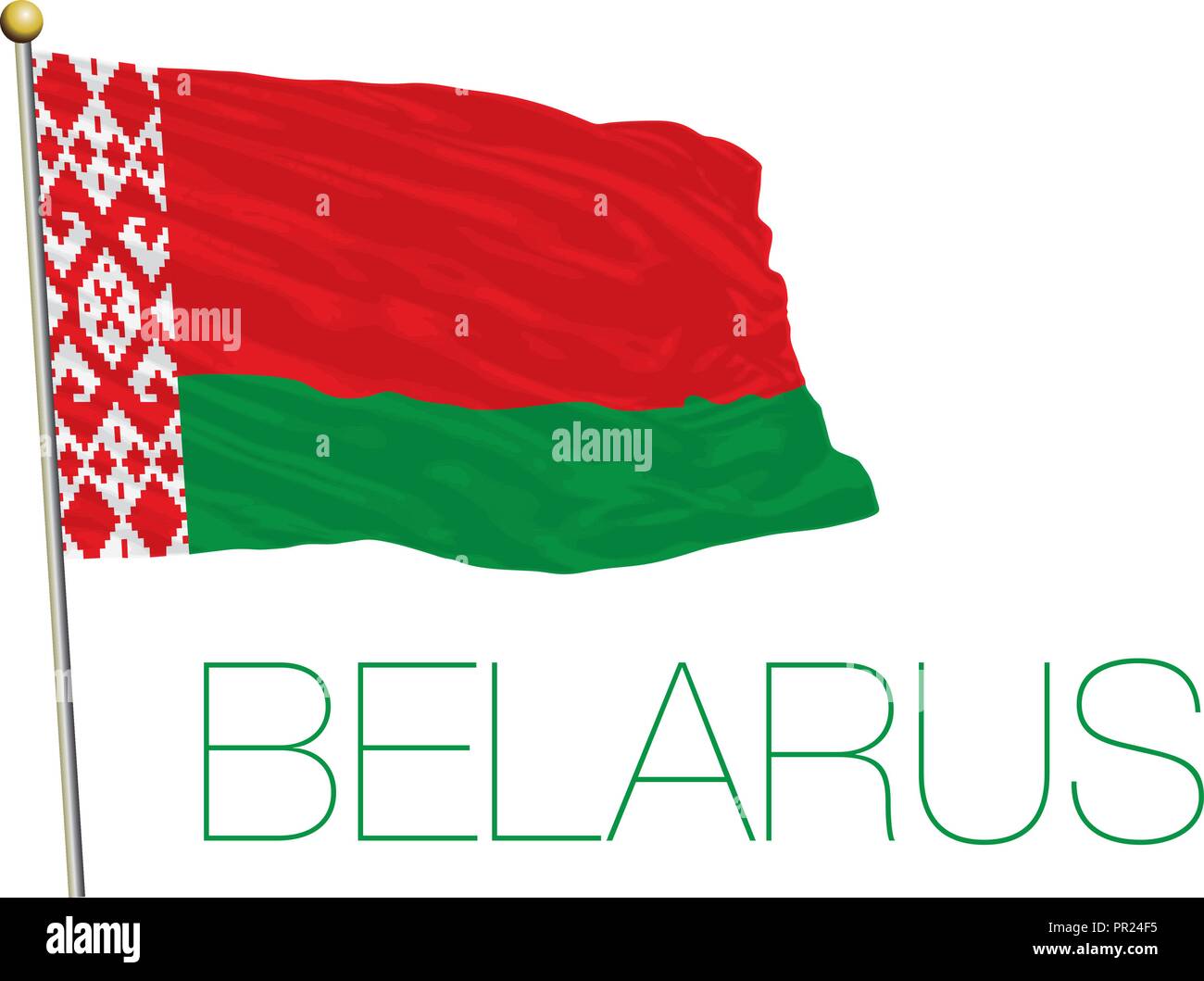Belarus flag, vector illustration Stock Vector