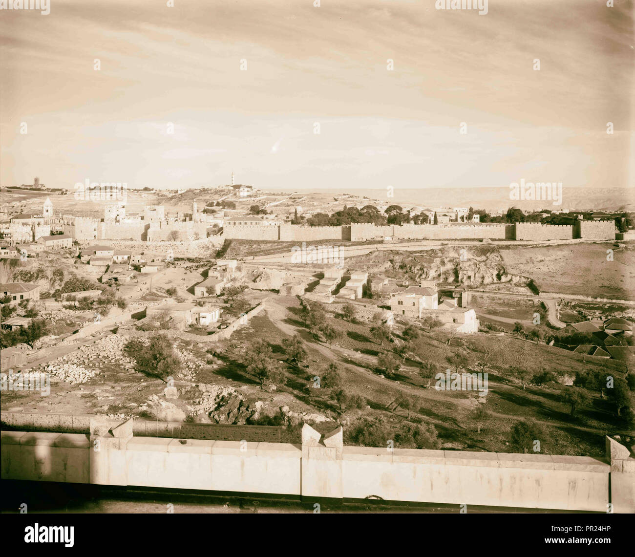 View from the King David Hotel, Jerusalem, 1938, Jerusalem, Israel Stock Photo