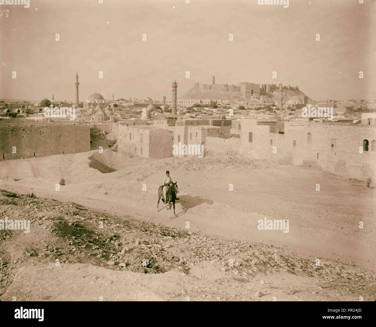 Aleppo and castle from S.W. 1898, Syria, Aleppo Stock Photo