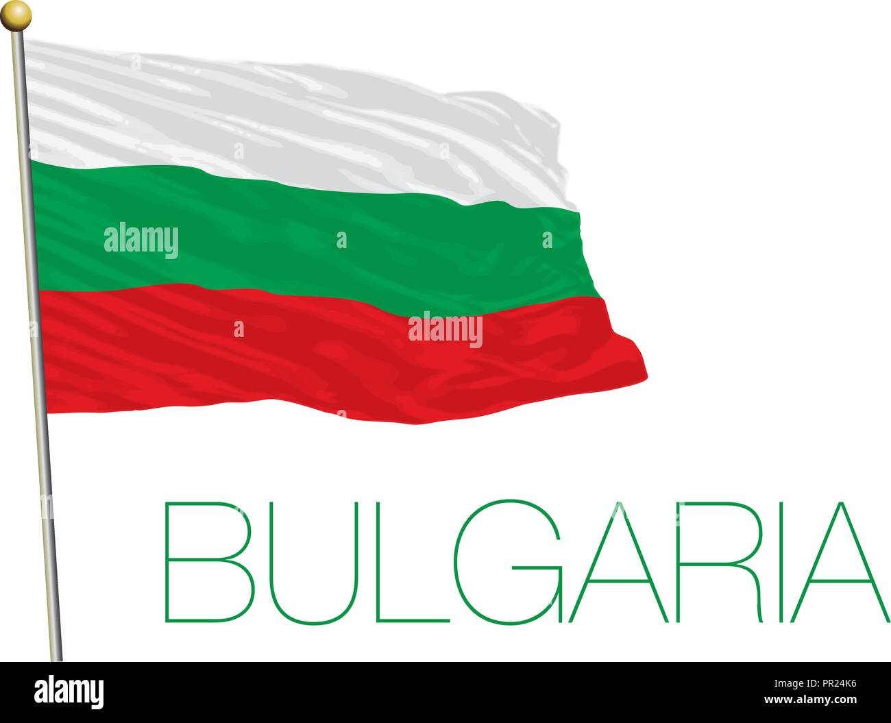 Bulgaria flag, vector illustration Stock Vector
