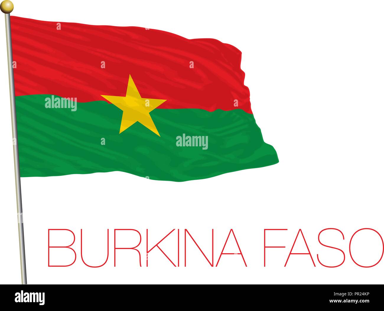 The Burkina Faso flag Stock Photo - Alamy