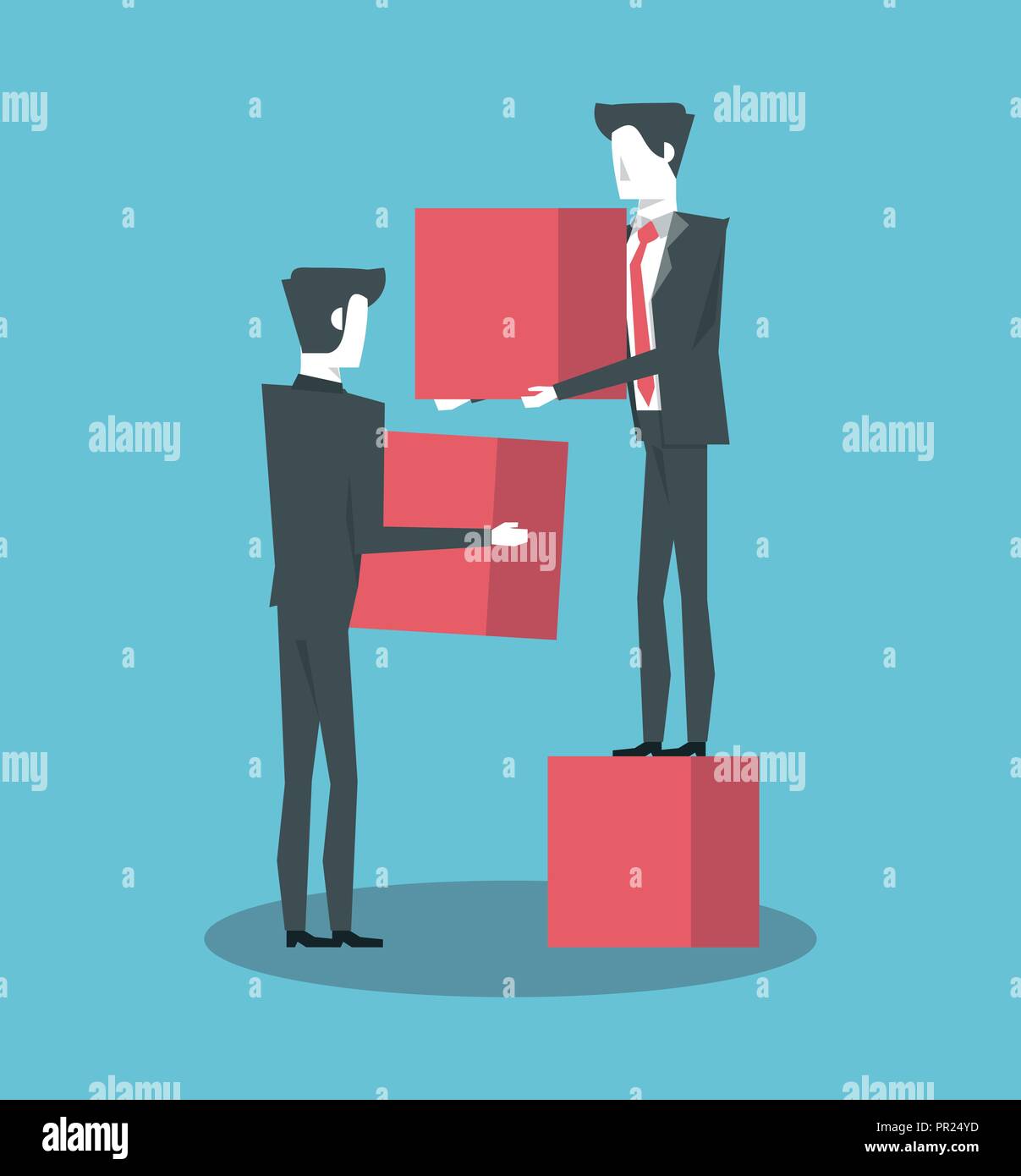 Business people and statistics Stock Vector Image & Art - Alamy