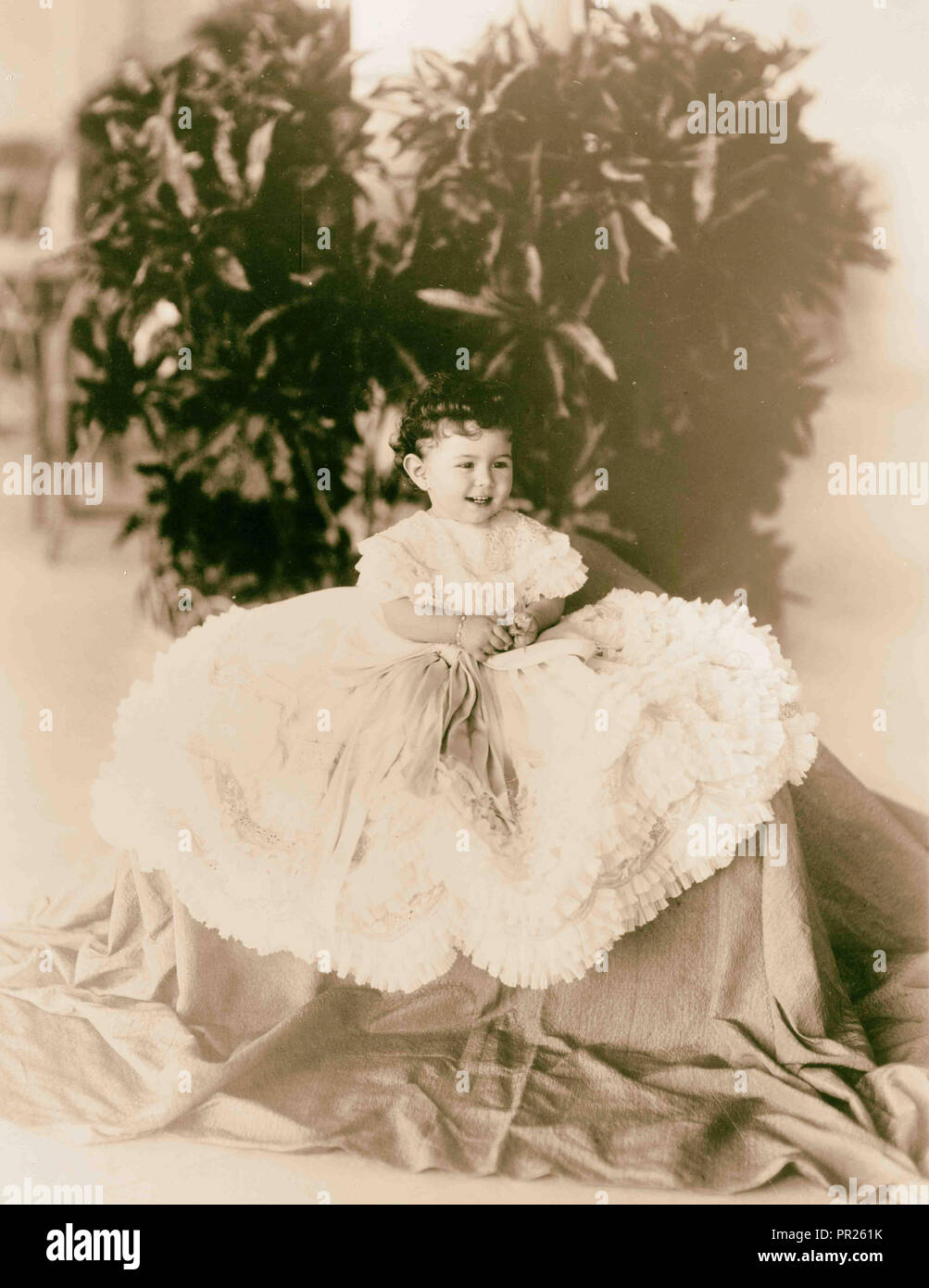 Daughter of King Farouk of Egypt. 1920 Stock Photo